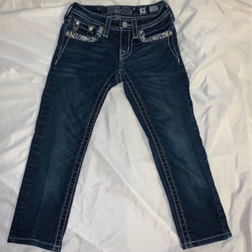 Miss Me girls skinny jean capris size 8